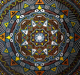 Mandala, acrylique sur toile