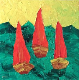 "Les Voiles Rouges n&deg; 2" (H1488)