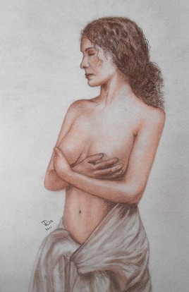 Femme  &agrave; la sanguine