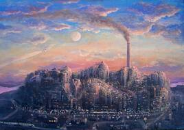 Ville avec un cigare