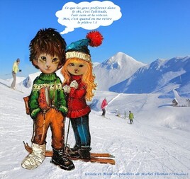 Grisou et Miou au ski .. :)