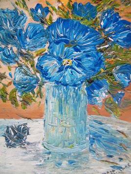 fleurs bleu