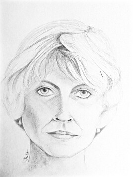 Portrait de Claire Bretécher / Drawing Claire Bretécher’s portrait