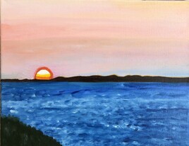 Coucher de soleil sur les &icirc;les Chausey