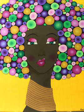 Colorful afro