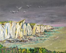 Approche de l'orage sur les falaises d'Ault-Onival