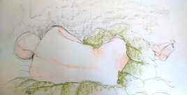 Nu calme &agrave; l'abri du vent