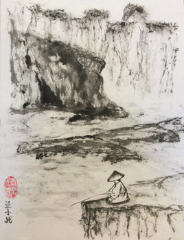 SUMI E "No fish today..."