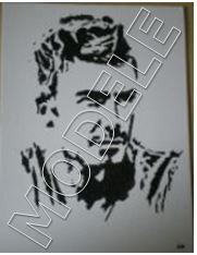 David Beckham-Portrait-Stencil-Acrylique-Toile