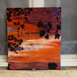 Coucher de soleil au chalet