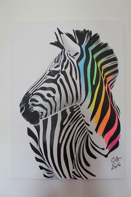 Zèbre (acrylique) A VENDRE