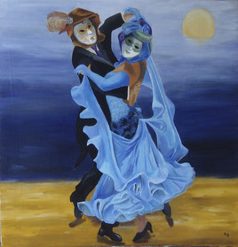 couple carnavalier dansant
