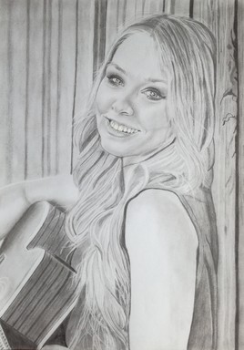 Jeune fille &agrave; la guitare