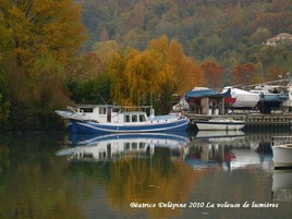 Reflets d'automne sur le Rh&ocirc;ne