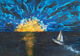 "Sailboat at sunset" "Sailboat at sunset"