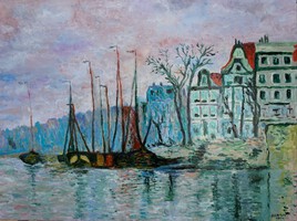 Quai au prince à Amsterdam d'après Claude Monet