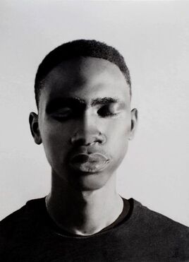 Portrait réalisé au fusain et graphite