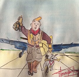 Tintin aviateur