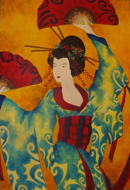 geisha à l'eventail
