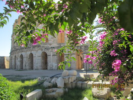 L’amphithéâtre roman à El-Jam, Tunisie.