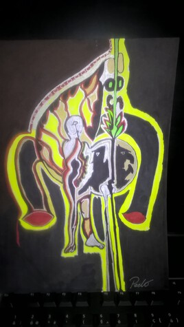 les gemaux noirs et la maman en or et argent