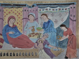 la nativité de la vierge ( Pietro Cavallini, vers 1291)