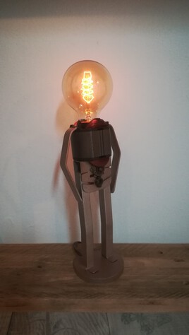 Sculpture robot lampe