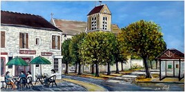 Peinture sur le motif à Auvers-Saint-Georges