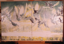 GOLETTO : Atelier exclusivit&eacute; [Envol d'oiseaux d'eau sur l'&eacute;tang]