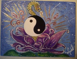 ying-yang fleur de lotus