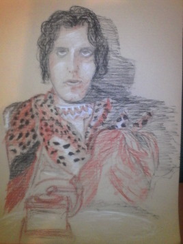 Oscar Wilde pose avec un Grammy award saluant son oeuvre d'avant-garde protopunk