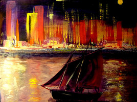 Le port, la nuit, la ville