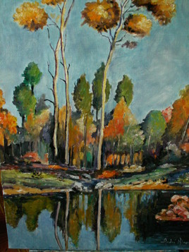 paysage d'automne sur le lac