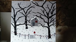 Maisonnette sous la neige par S.B.