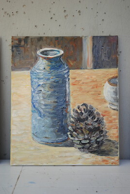 Gr&egrave;s et pomme de pin