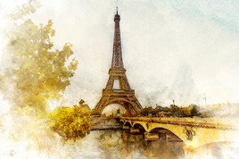 La tour eiffeil en automne