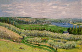 La terrasse à St-Germain. Copie d'un Sisley