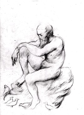 St Fran&ccedil;ois d' Assise pr&ecirc;chant aux oiseaux