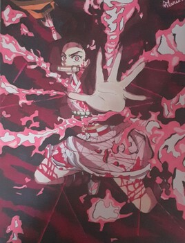 Dessin manga de Nezuko / Demon Slayer