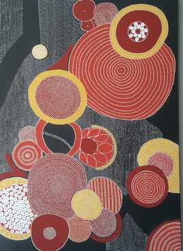 peinture d'inspiration aborig&egrave;ne