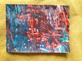 Dessin abstrait acrylique format A4