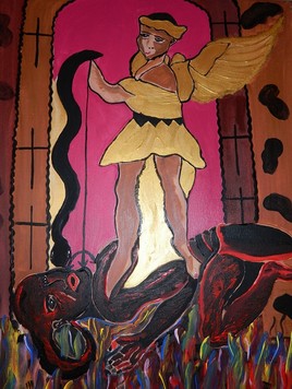 L'ange Angelo sur le diable