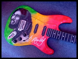 Guitar custom paint aibrush