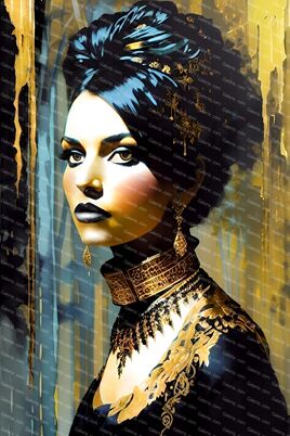 Portrait "Une femme en or"