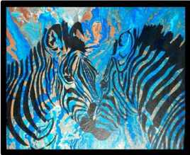 Tableau les z&egrave;bres amoureux