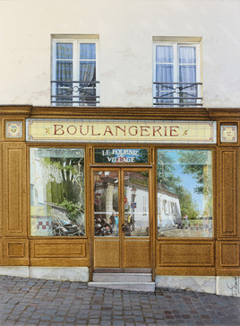 Les reflets de Montmartre sur la boulangerie