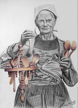 Quimper, La vieille marchande de cuillers en bois