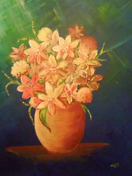 Bouquet bleu et jaune