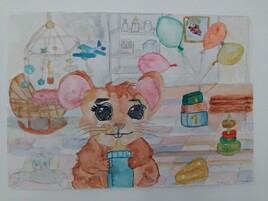 B&eacute;b&eacute; souris grandit