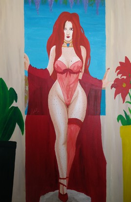 H&eacute;ra en lingerie